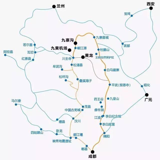 九寨大环线,成都出发至九寨沿途美景尽收,四川最重要的旅游干线