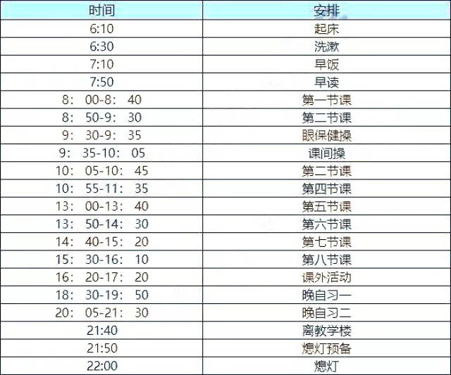 速看丨人大附中清华附中作息时间表学霸都是这样炼成的