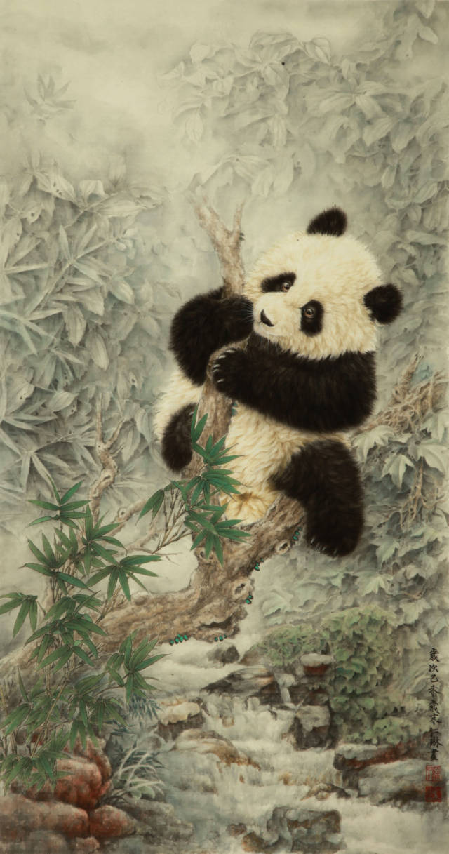 推荐画家罗仁琳工笔动物画作品赏析