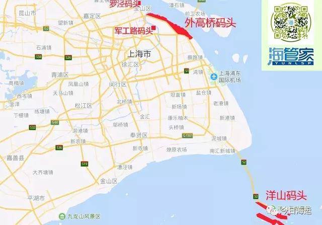 上海港码头分布情况及方式!