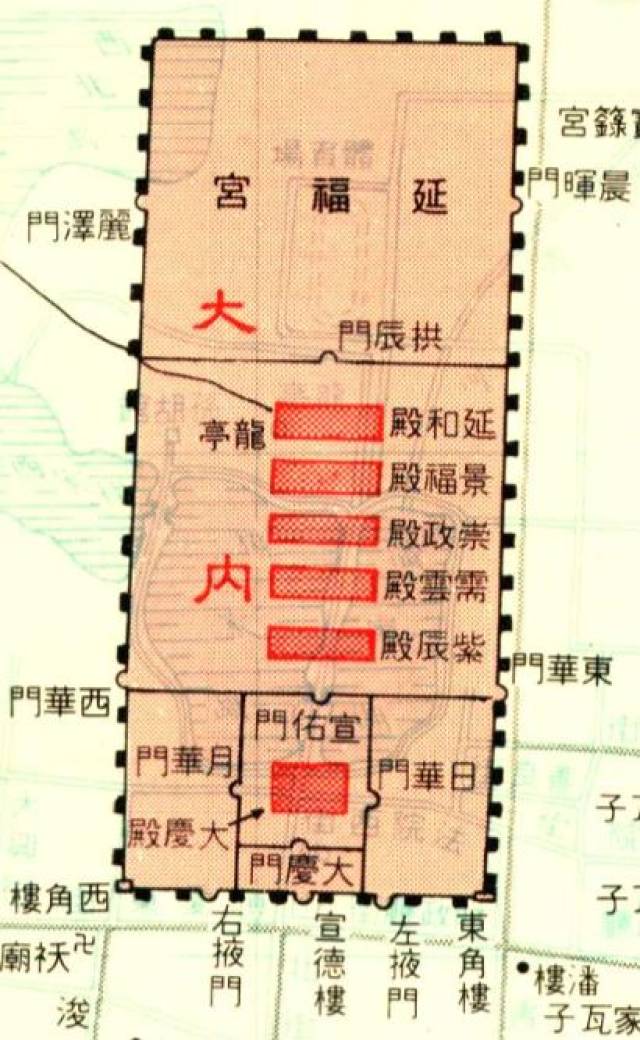 唐朝的皇宫是根据建筑功能规整隔开的(图片来源:程光裕,徐圣谟主编