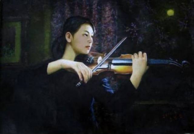 中外名家油画笔下的《小提琴》题材油画欣赏