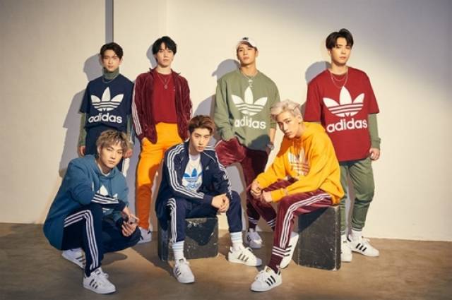 got7被选为体育品牌阿迪达斯adidas originals的新代言人.