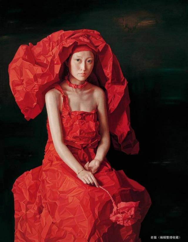 中国画家曾传兴油画"纸新娘"作品赏析
