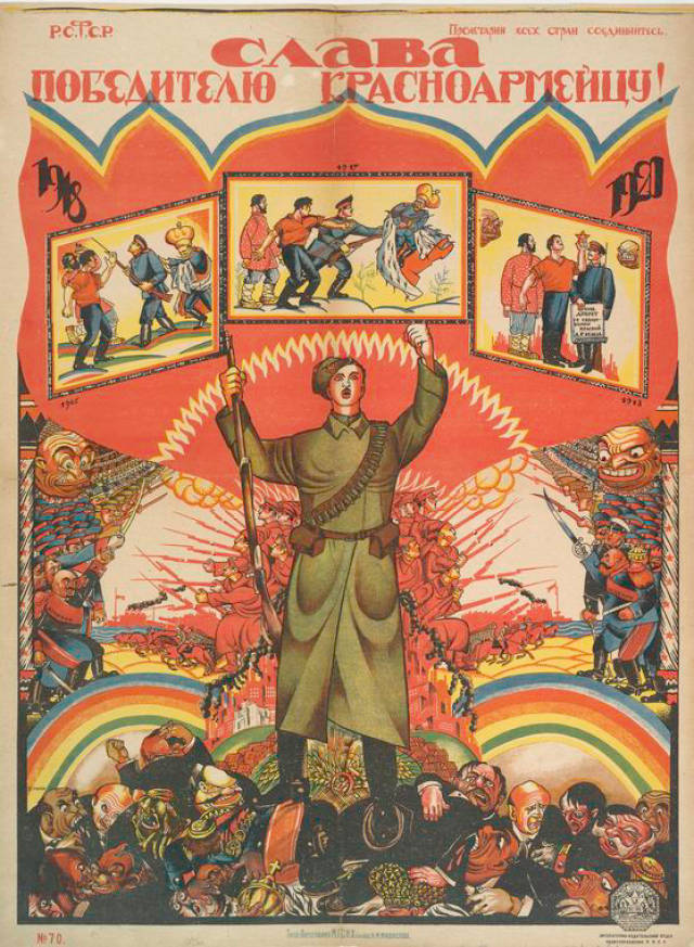 苏俄内战时期的宣传海报,非常震撼