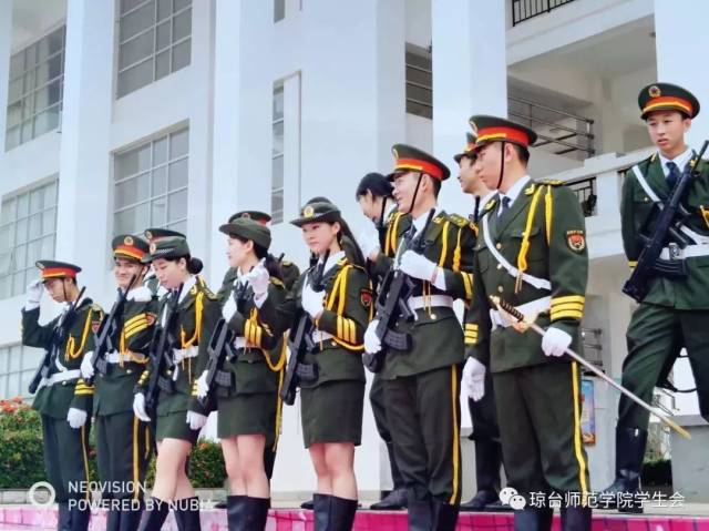 琼台师范学院国旗护卫队招新