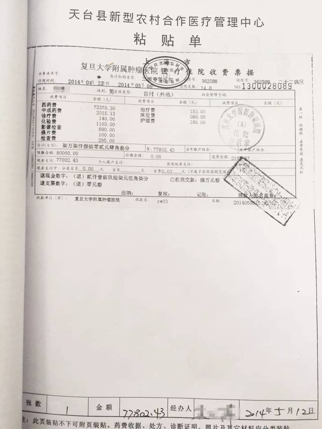 胆子真大!天台一男子虚构患癌症骗取医保5万元被抓!