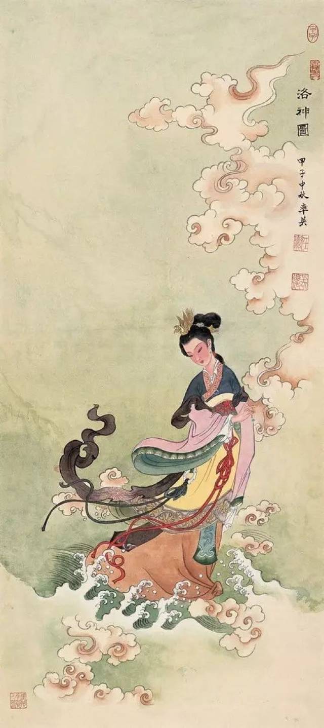 【名家欣赏】任率英《嫦娥奔月》工笔人物作品