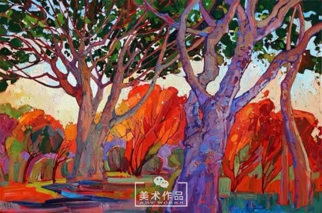 冷暖对比强烈_画色彩就要这么大胆——erin hanson