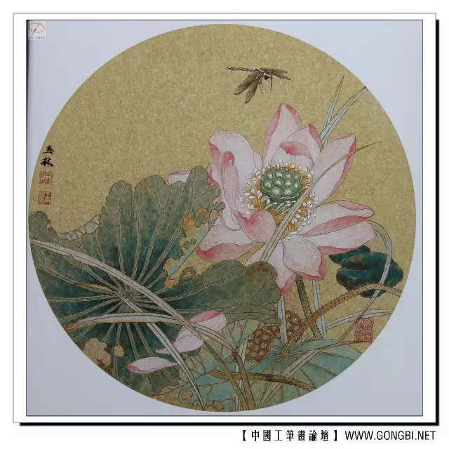 工笔荷花教程,太全了~(近100幅画法)