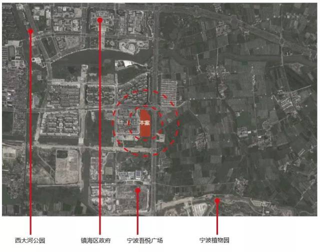 该项目位于宁波市镇海区骆驼街道, 位于永平西路以南,望海路以西,规划