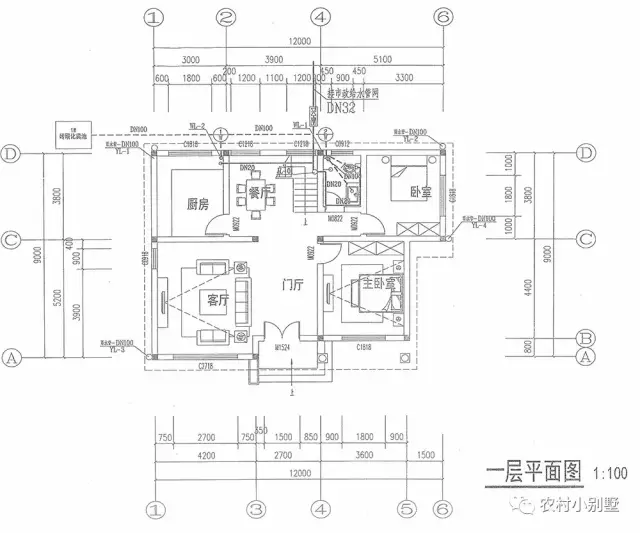 12 x 9米漂亮经济实用二层农村小别墅最新设计图 造价15-18万