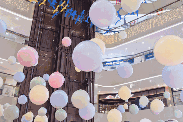 10w只马卡龙气球萌爆长沙万达,一秒击中你的少女心!