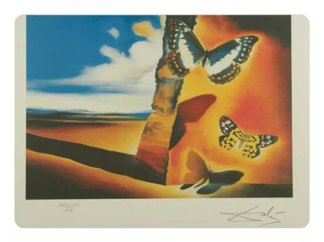 salvador dali_萨尔瓦多·达利 paisaje con mariposas_风景中的蝴蝶