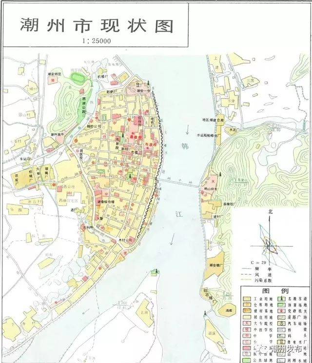 南春路沿线区域为辅(西湖公园,韩江还是城市的发展边界);潮州工业企业