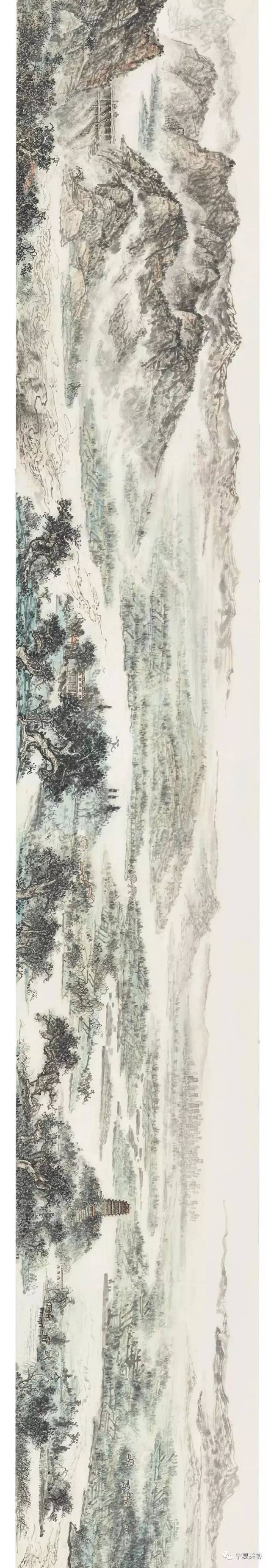 壮美宁夏——袁柏生108米长卷山水画展