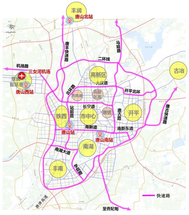 唐山规划16条快速路,在主城区及周边形成"内环""二环"