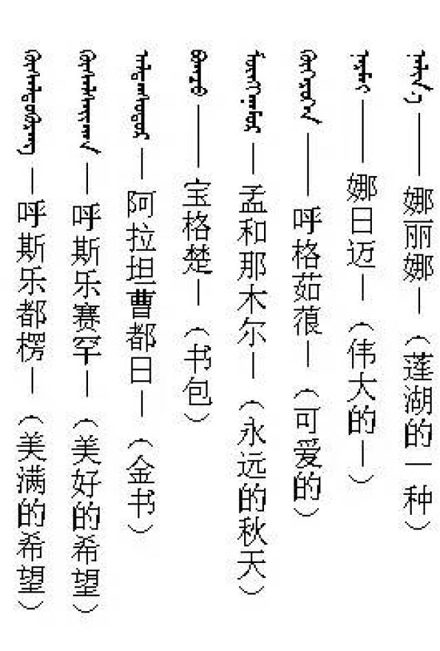 【蒙古名字】3000个蒙古名字 你一定很需要(记得收藏)