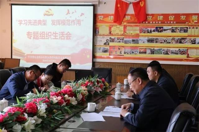 东胜区教育局机关党支部召开学习先进