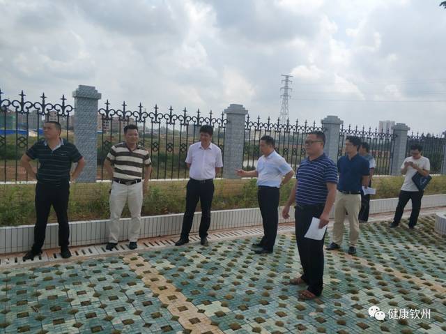 钦州市卫生计生委副主任,党组成员陈晓(左三)到灵山县陆屋镇中心卫生