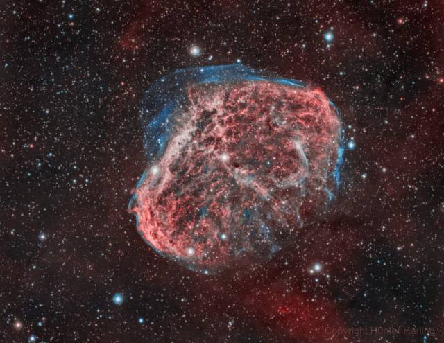 ngc6888弦月状星云似神秘城堡又似彩色大泡泡-zwoasi天文摄影集