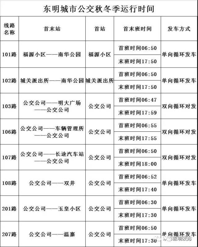 【最新】东明免费公交运行时间调整,附线路图>>