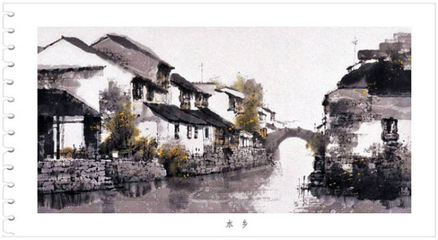 刘建的水墨风景画