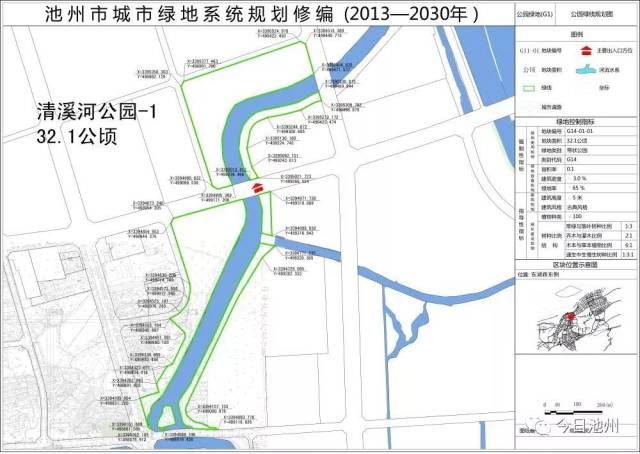 池州市中心城区绿地绿线系统规划图公布,你家附近有吗