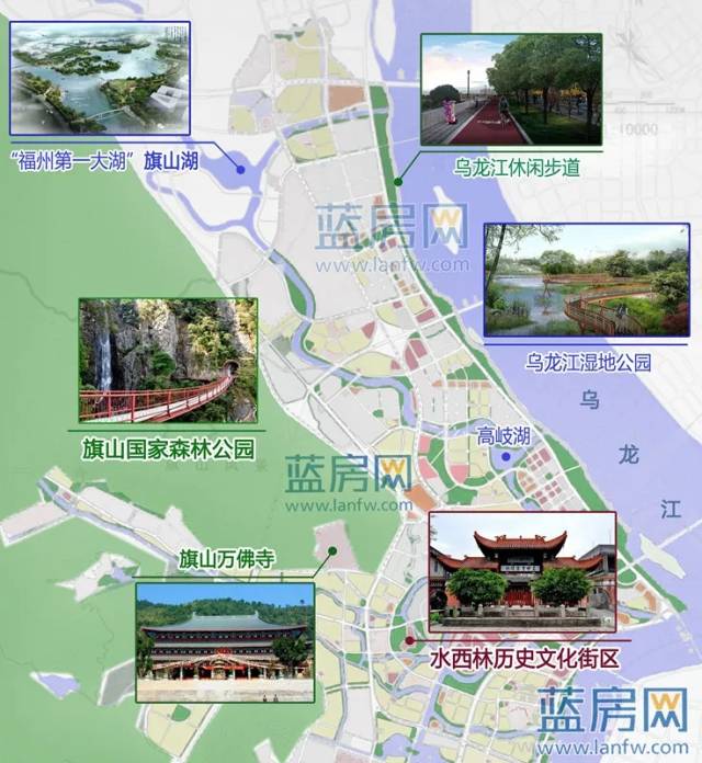 旗山湖项目正式启动建设,项目总规划面积1876亩,其建成后将成为福州