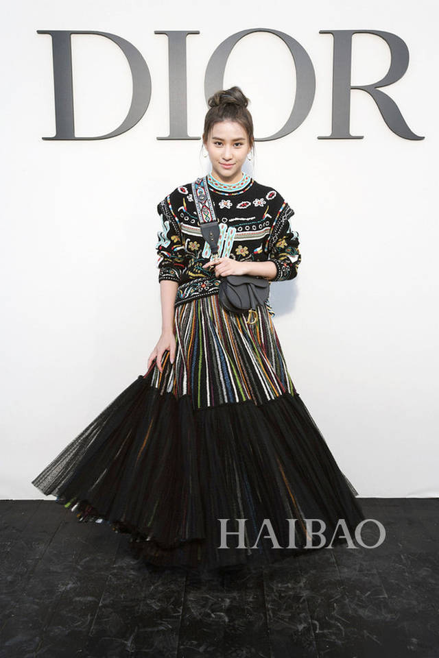 何超莲现身2019春夏巴黎时装周迪奥 (dior) 秀场