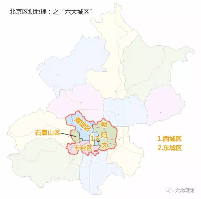 以主城区而论,新时代的北京城,有六大区:东城,西城为传统古典时代的