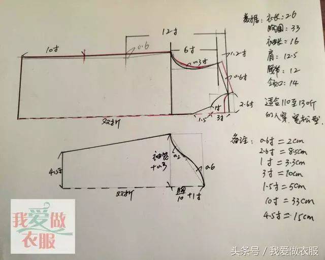 此裁剪图适合体重110至130斤的,此重量的同学可以按这个图直接画稿就