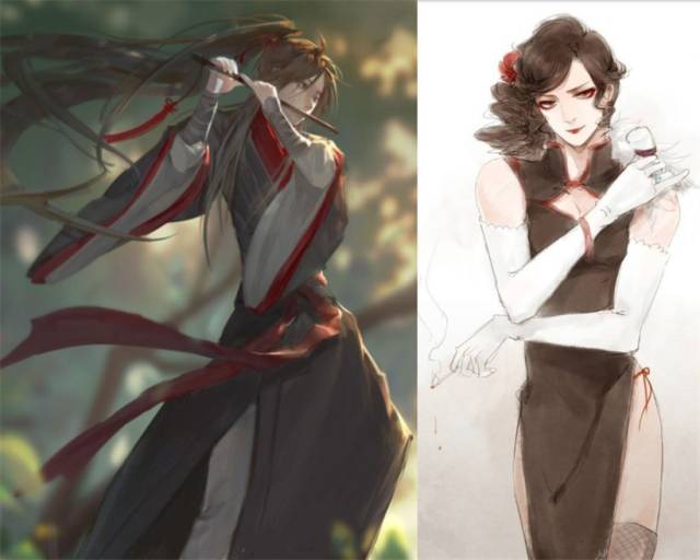 魔道祖师中的"女装大佬",薛洋化身小妖精,江澄一身"基佬紫"