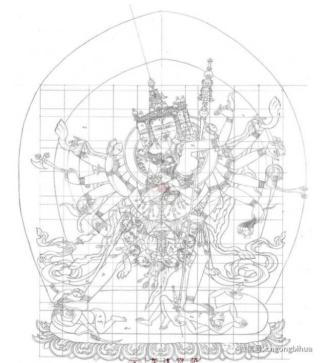 《佛说造像量度经》规定绘制百尊佛菩萨高清唐卡线稿图集!