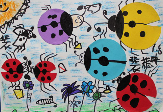 少儿创意美术《七星瓢虫》,好多可爱的小瓢虫啊!