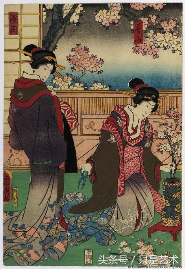 十九世纪日本浮世绘版画作品