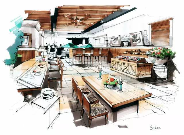 【吐血整理】80张 室内手绘●室内快题●手绘教程,这