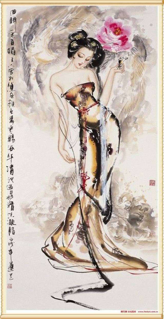 中国当代水墨的发展探析,国画大师笔下倾国倾城的水墨美女欣赏!