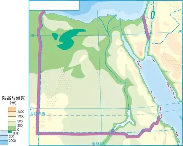 埃及地形空白图