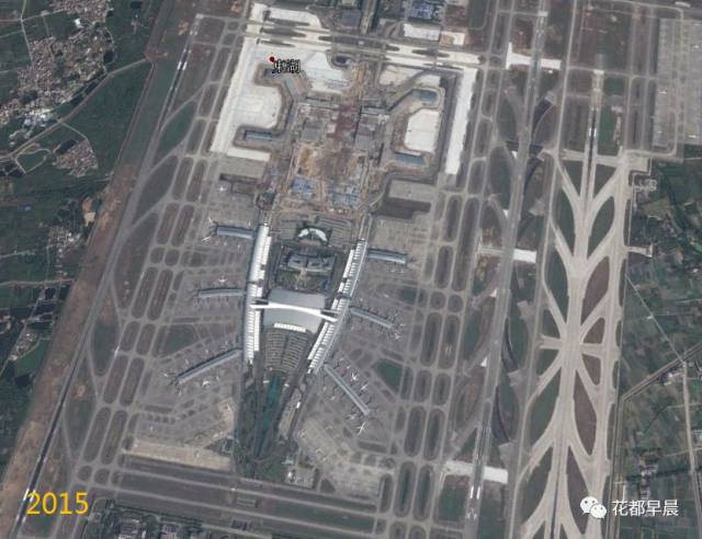 广州白云国际机场第三跑道投入使用 t2航站楼继续扩张建设中 大体轮廓