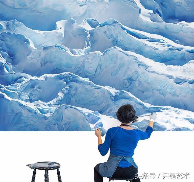 全球变暖,冰川融化,但她想用绘画留住它们,刺激心灵的