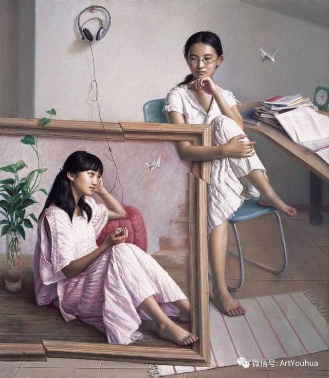 女画家安静油画人物欣赏