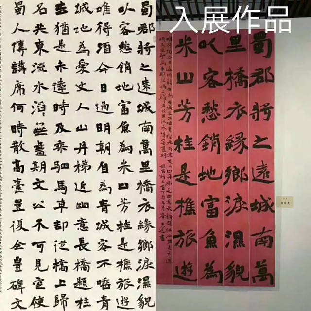 一时间,引起书法界热议 入展作品《波动云过联》比对 被取消资格的五