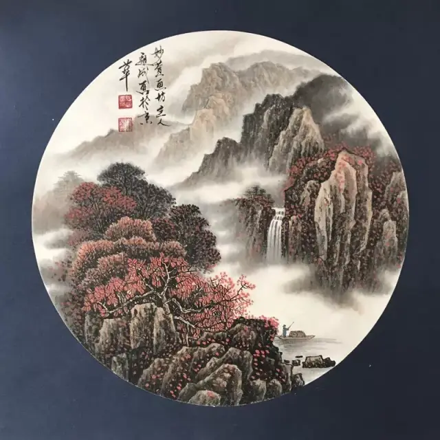 国画名家孙通成用画来诠释秋与枫叶之歌,展现