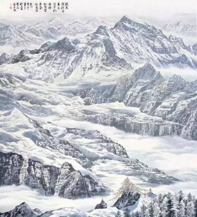 【书画】中国水墨西域雪山画法创始人——李兵
