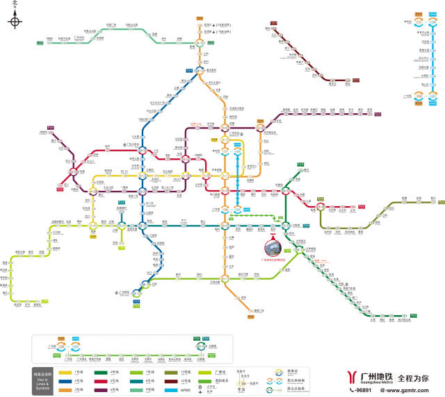 广州地铁线路图