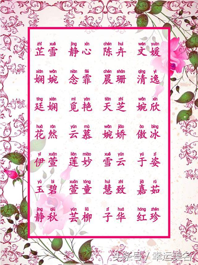 好听的女孩名字大全