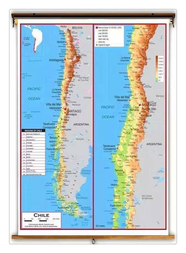 智利:如何印地图竟成了全民难题,只因国土太狭长,世界