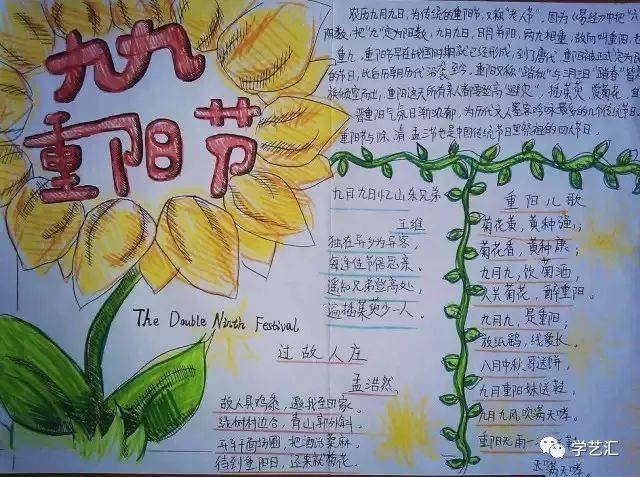 最实用的「重阳节手抄报」素材来啦!各位家长快来收藏