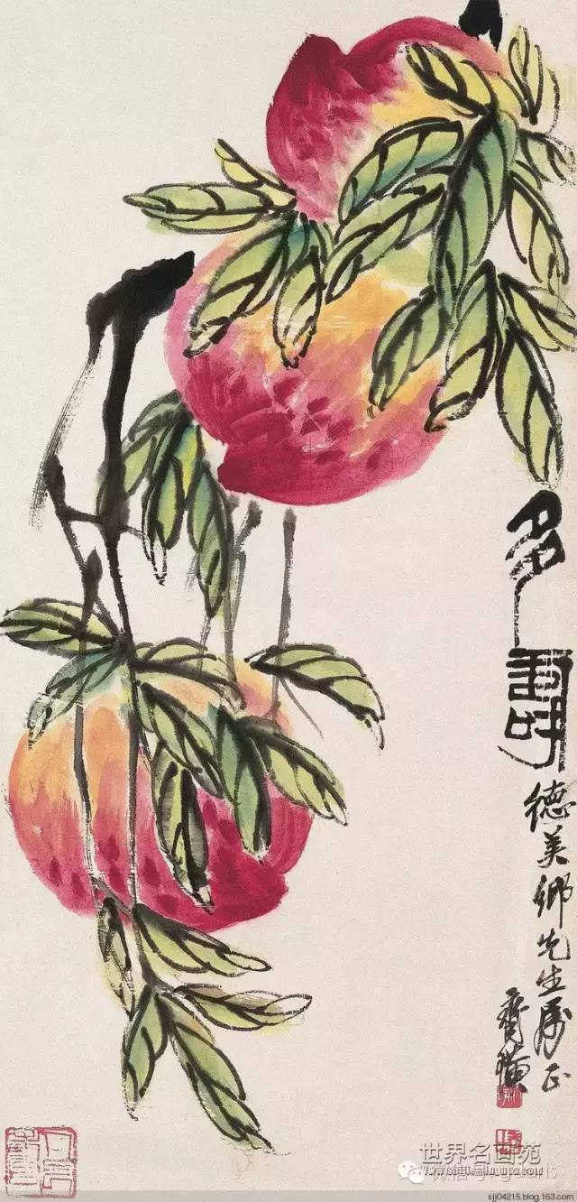 国画桃子100副(另附桃子画法~)